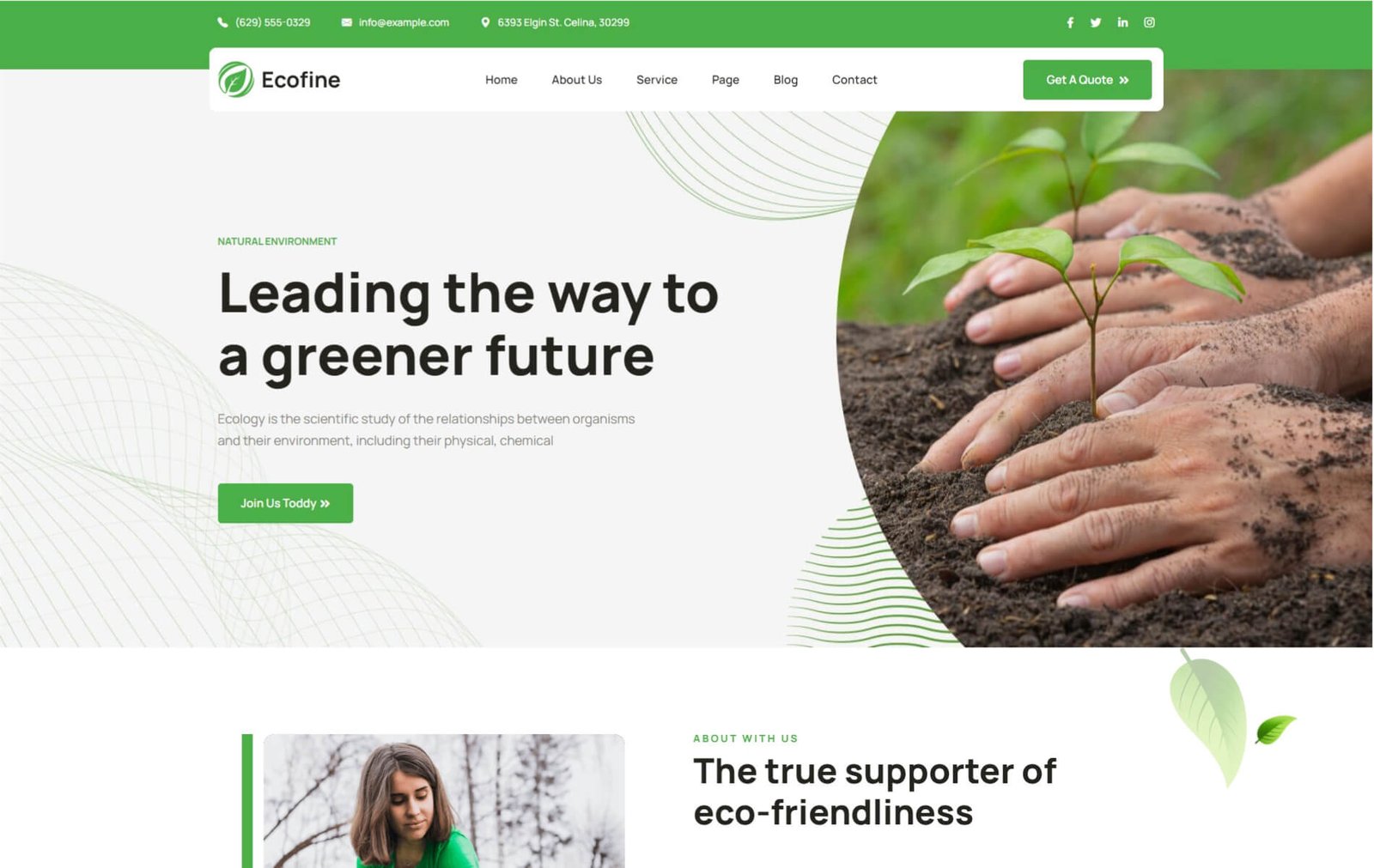 Ecofine - Ecology & Environment WordPress Theme