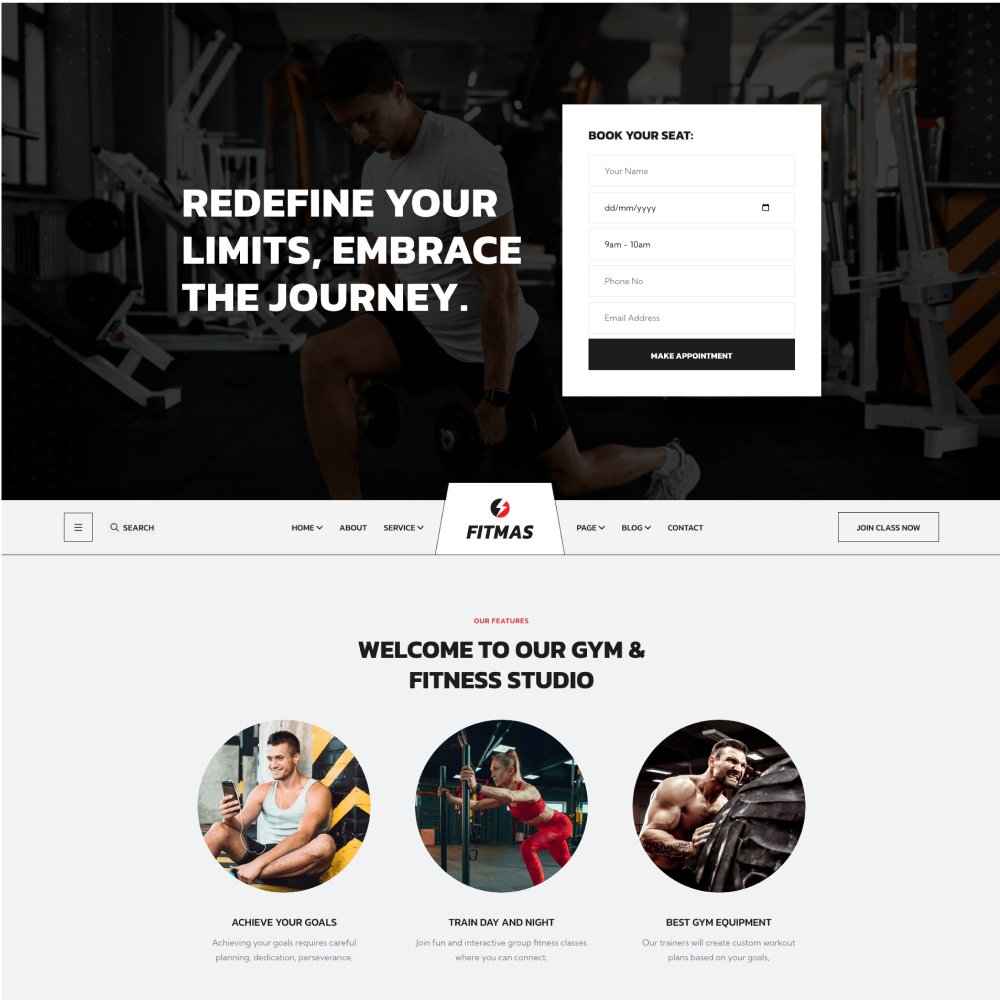 Fitmas - Gym & Fitness Center WordPress Theme