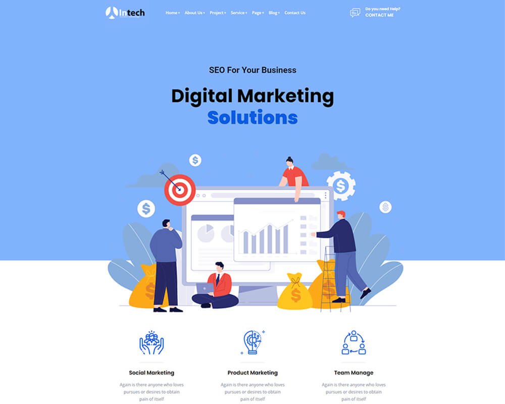 Intech - IT Solution And Technology Services WordPress Theme