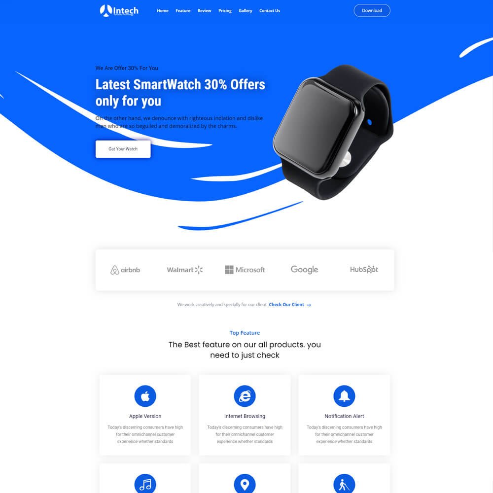 Intech - IT Solution And Technology Services WordPress Theme