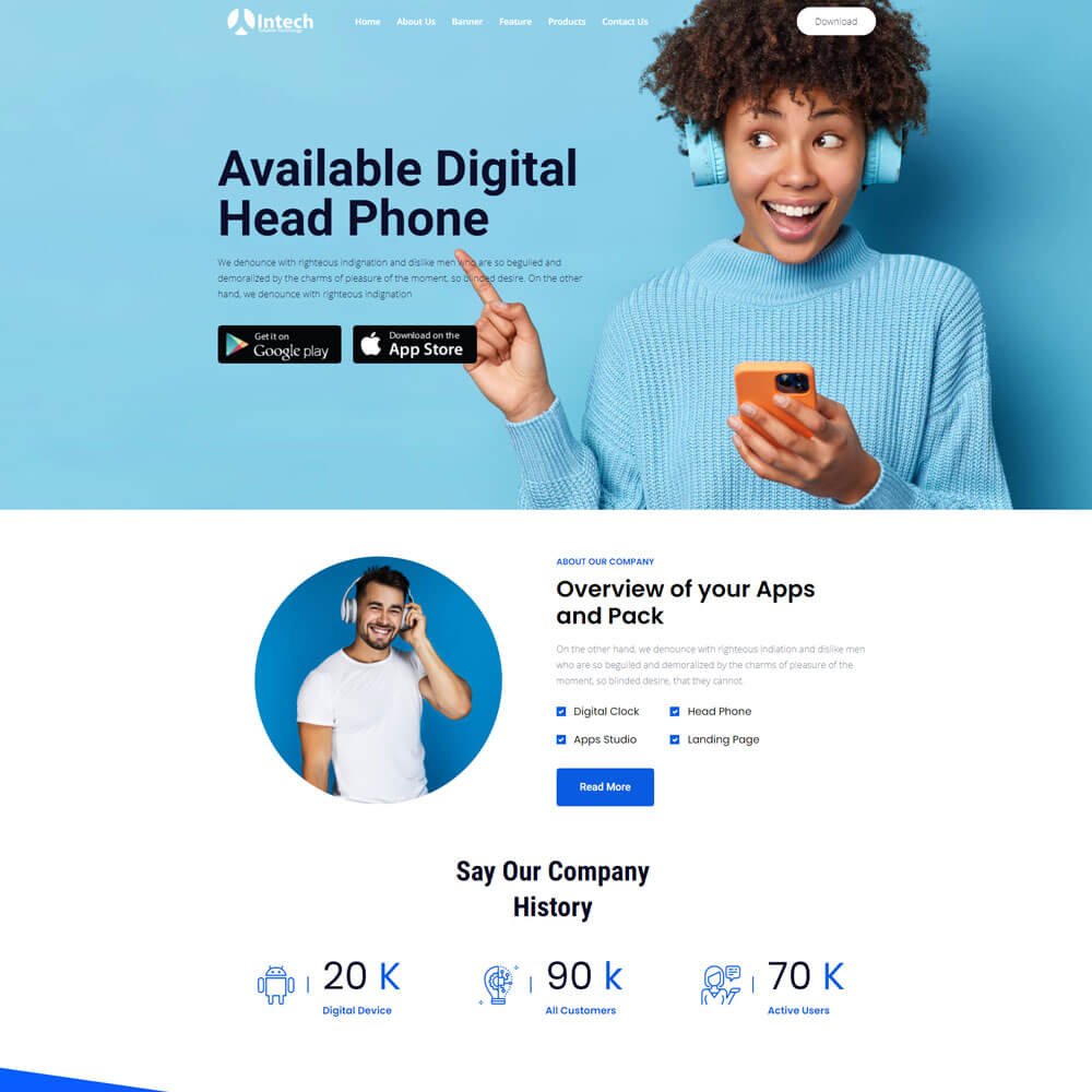 Intech - IT Solution And Technology Services WordPress Theme