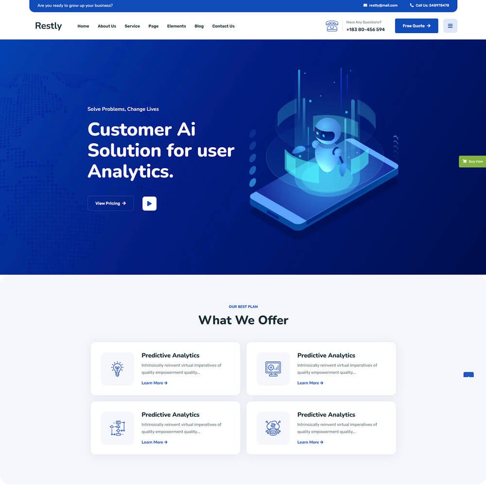 Restly - IT Solutions & Technology WordPress Theme