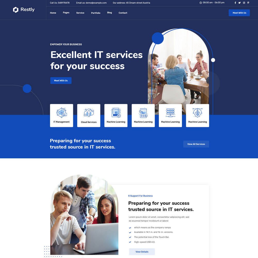 Restly - IT Solutions & Technology WordPress Theme